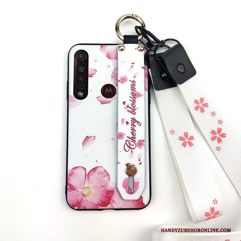 Moto G8 Plus Hoesje Hoes Bescherming Hete Verkoop Hanger Wit Zacht Mini