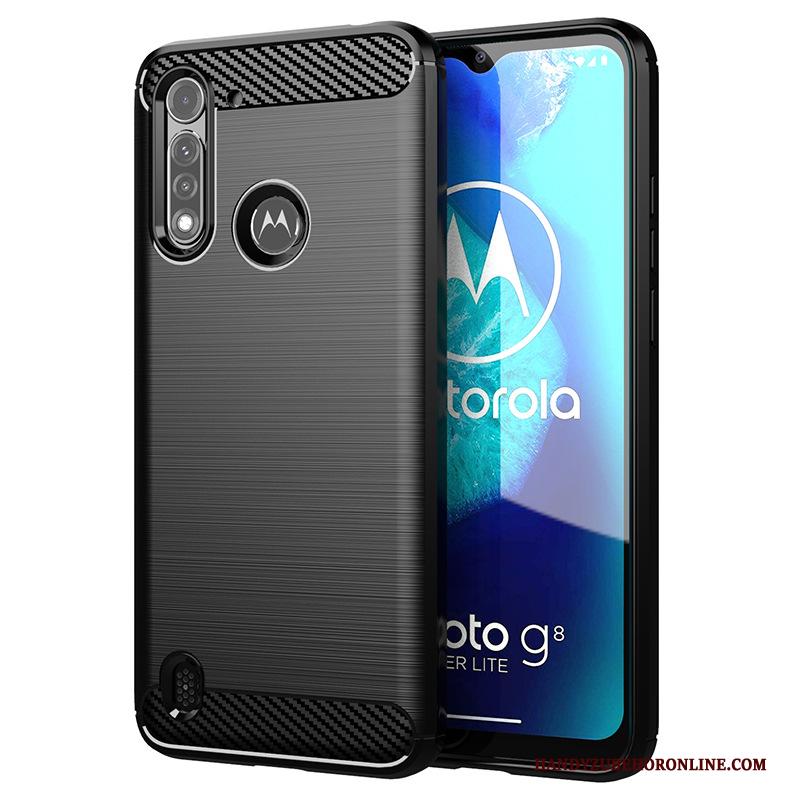 Moto G8 Power Lite Zacht Zwart Hoesje Telefoon Dun