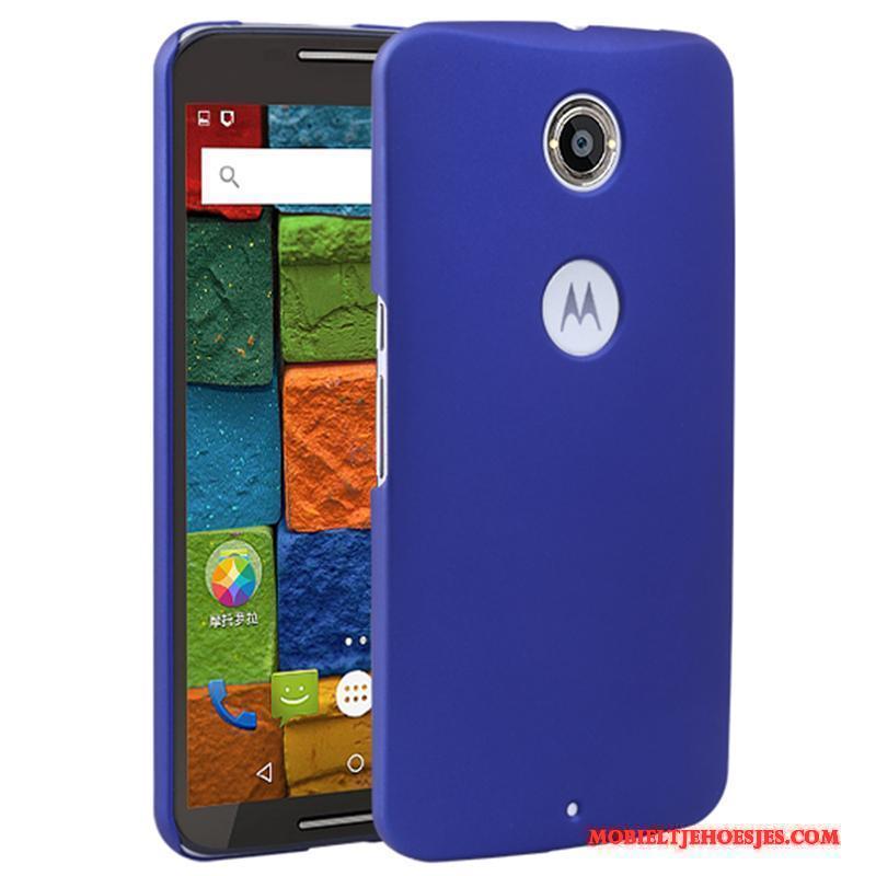 Moto Nexus 6 Blauw Hard Hoesje Schrobben Telefoon Anti-fall Mobiele Telefoon