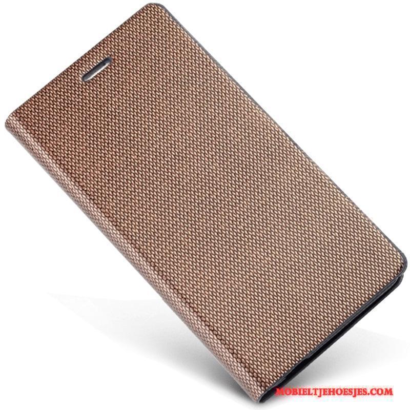 Moto X Force Hoesje Dun Goud Mobiele Telefoon Leren Etui Anti-fall Hoes Folio