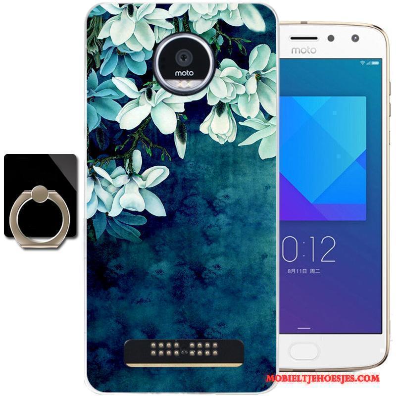 Moto Z2 Play Hoesje Telefoon Vers Siliconen Mode Blauw Zacht