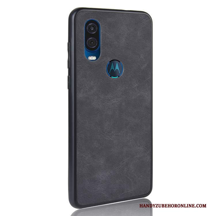 Motorola One Vision Bescherming Hoesje Telefoon Anti-fall Zwart