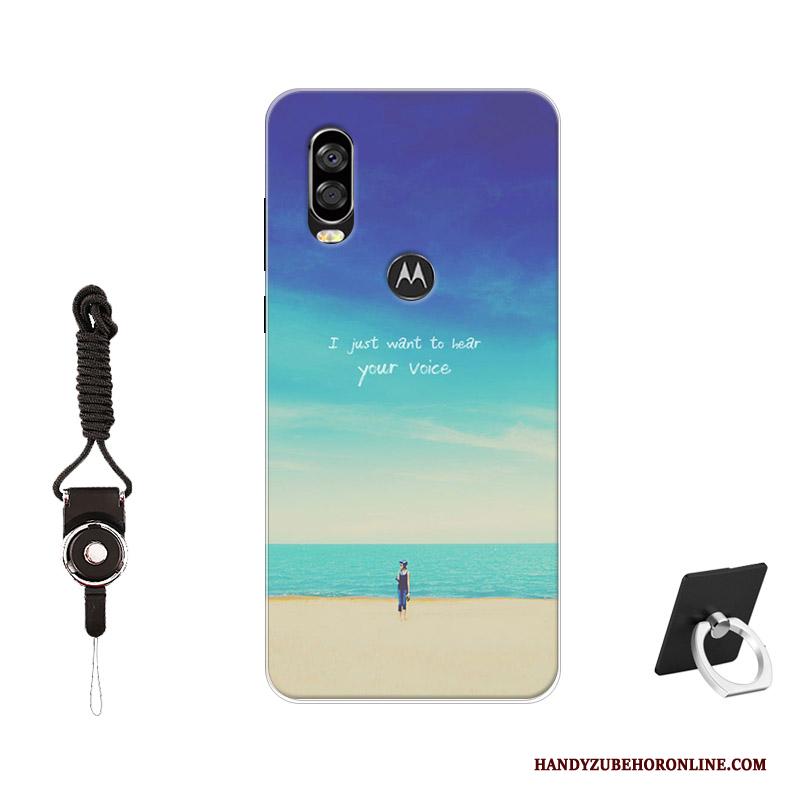 Motorola One Vision Pas Patroon Geschilderd Hoesje Bescherming Telefoon Siliconen