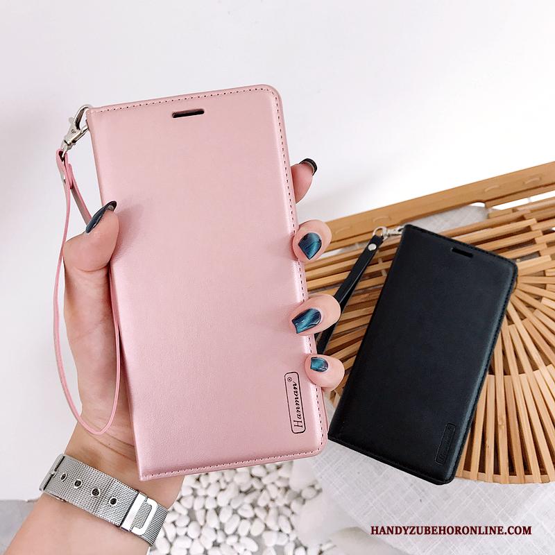 Nokia 5.1 Plus Hoes Roze Anti-fall Clamshell Leren Etui Bescherming Hoesje Telefoon