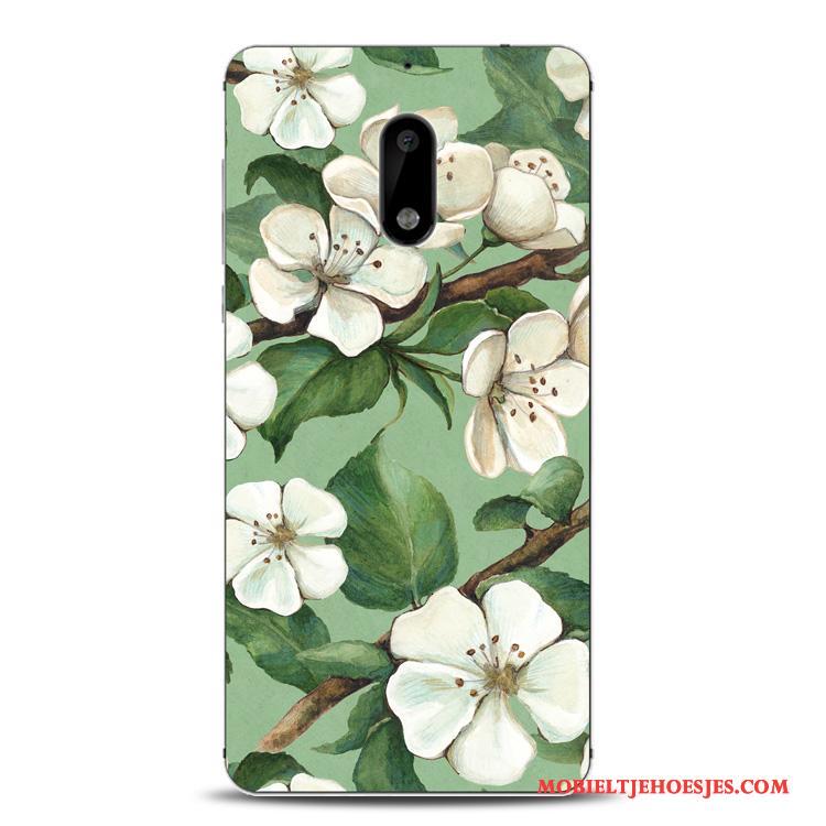 Nokia 6 Bescherming Hoes Inkt Siliconen Hoesje Telefoon Reliëf Zacht