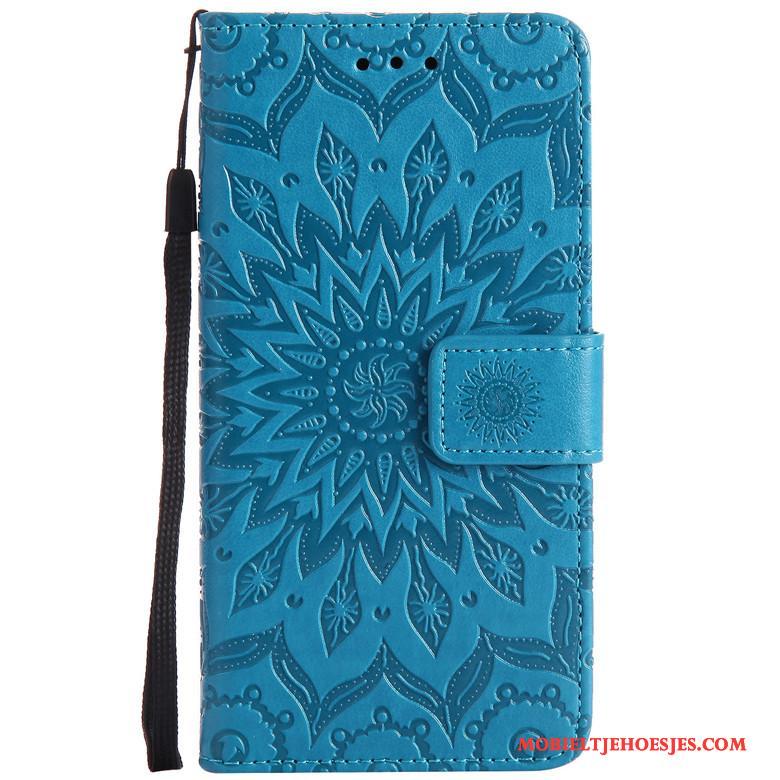 Nokia 6 Leren Etui Anti-fall Blauw Hoes Hoesje Telefoon All Inclusive Siliconen