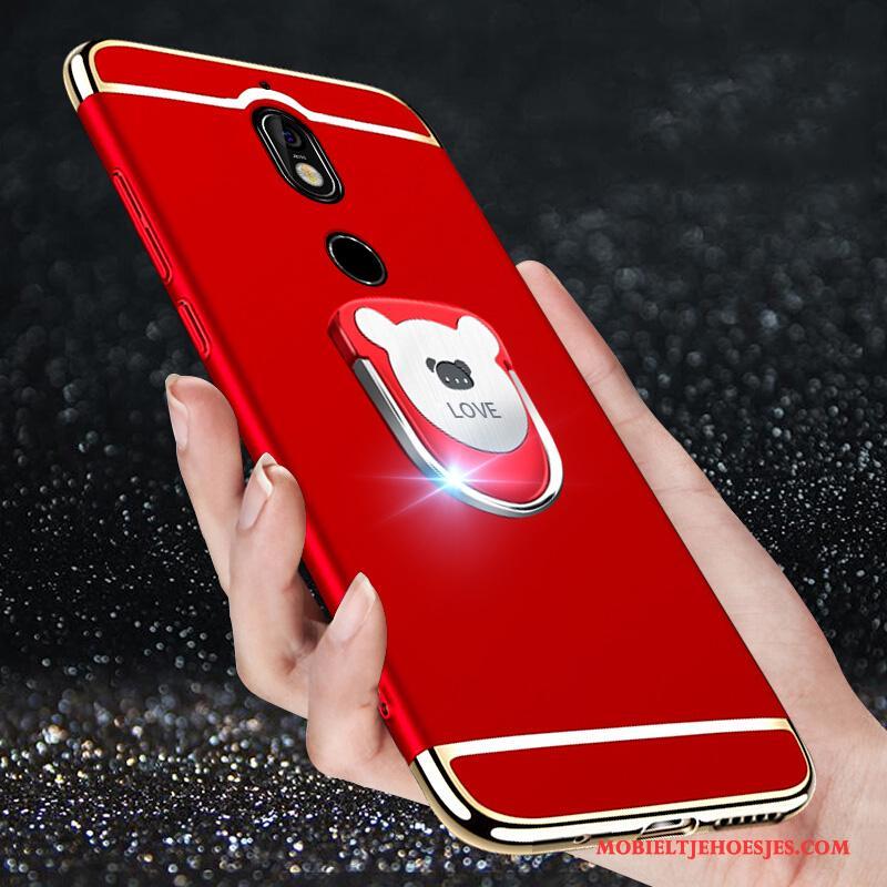 Nokia 7 Rood All Inclusive Anti-fall Hoesje Telefoon Bescherming Schrobben Hard