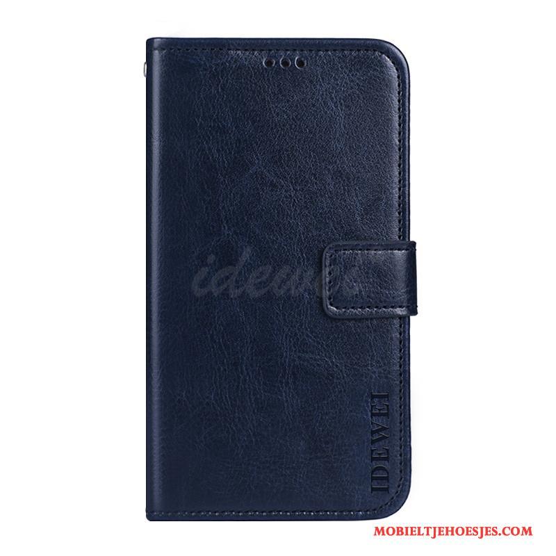 Nokia 8 Kaart Blauw Portemonnee Folio Hoes Leren Etui Hoesje Telefoon