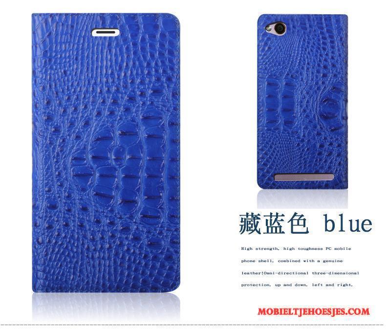 Redmi 5a Bescherming Blauw All Inclusive Hoesje Telefoon Krokodillenleer Trend Zacht