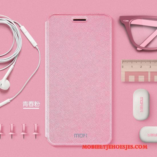 Redmi 5a Hoesje Roze Leren Etui Hoes Anti-fall Siliconen Rood Clamshell