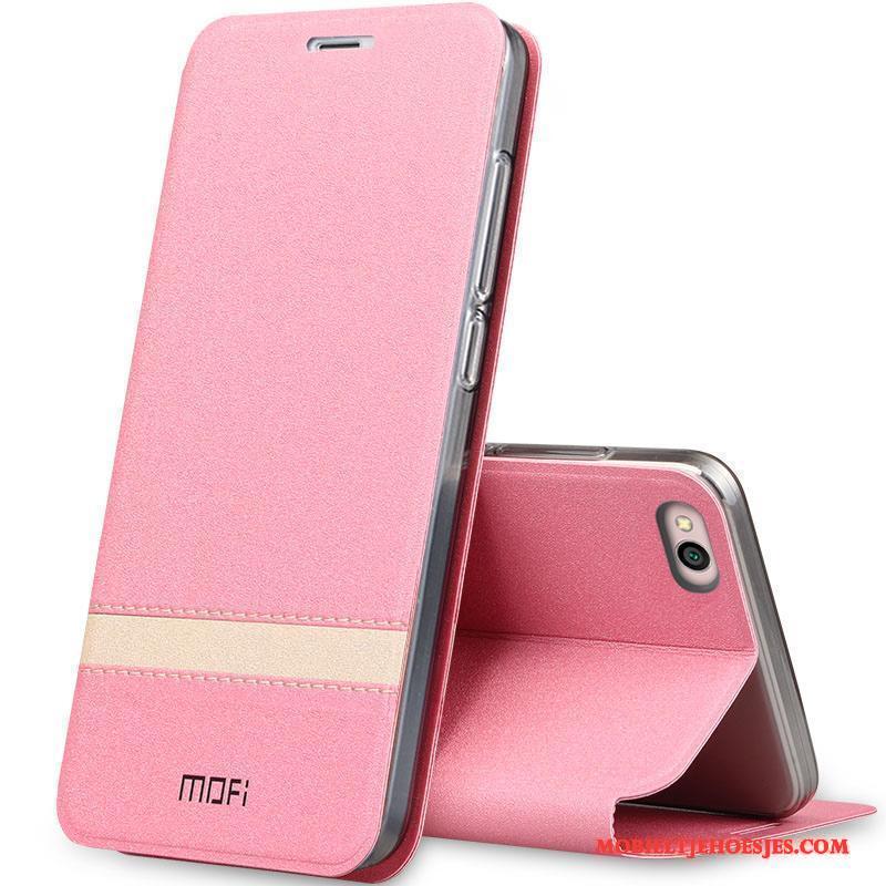 Redmi 5a Rood Bescherming Mini Anti-fall Roze Hoesje Telefoon Leren Etui