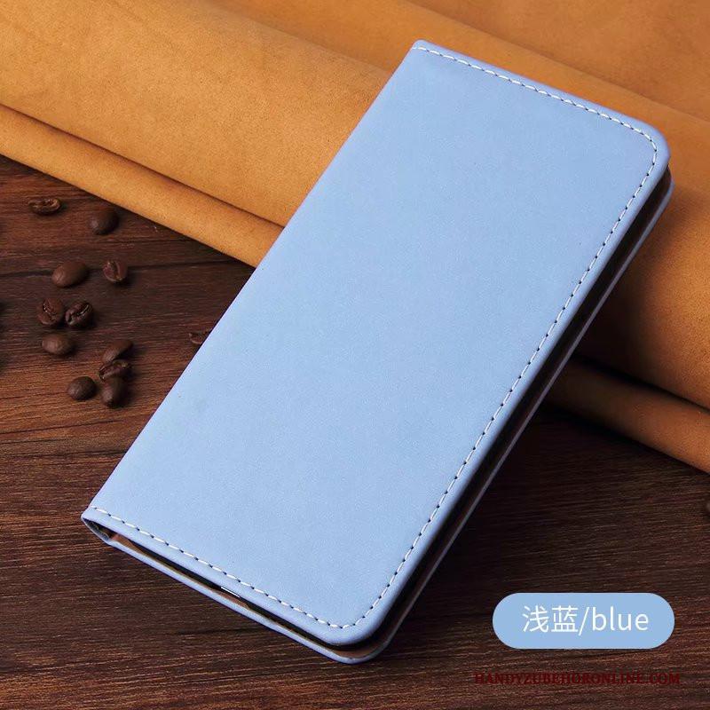 Redmi 7a Hoesje Leren Etui Kaart Rood Folio High End Vouw Blauw