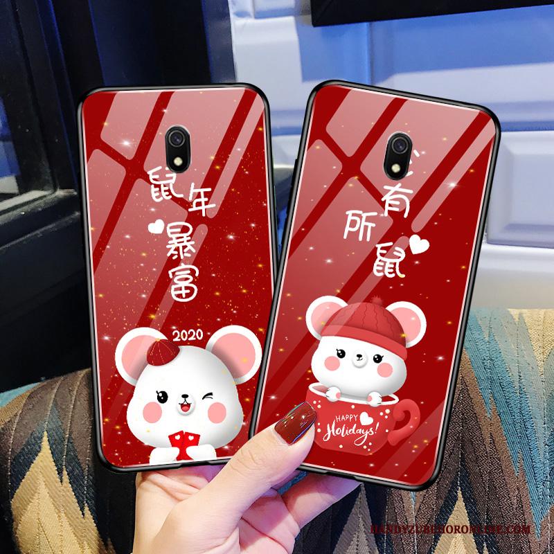 Redmi 8a Bescherming Rood All Inclusive Hoesje Telefoon Spiegel Scheppend Lovers