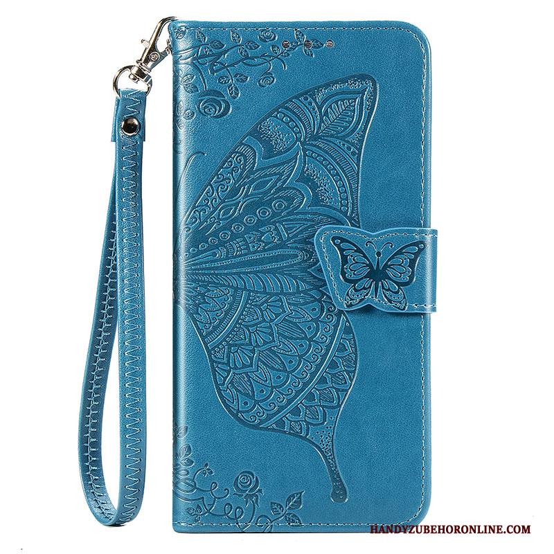 Redmi 8a Hoesje Leren Etui Folio Hoes All Inclusive Blauw Mini Anti-fall