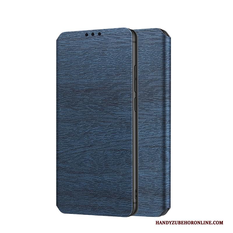 Redmi 8a Leren Etui Mode Persoonlijk Magnetisch Hoesje Telefoon Scheppend Blauw