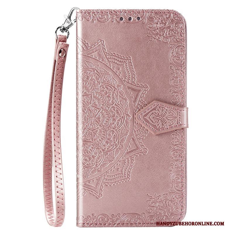 Redmi 9 Hoesje Anti-fall Folio Rood All Inclusive Roze Bescherming Hoes