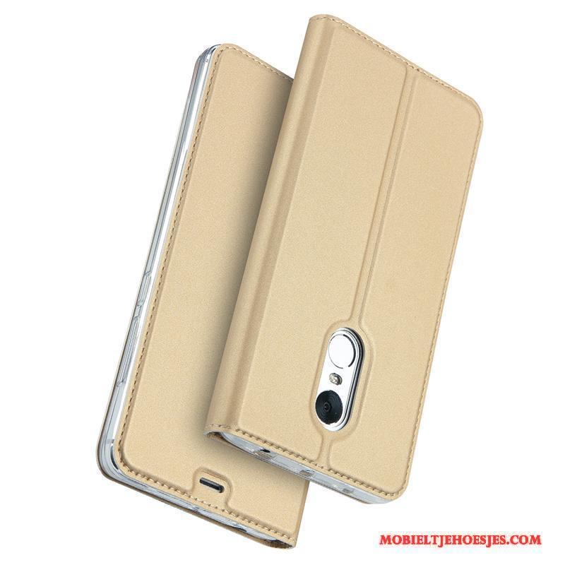 Redmi Note 4x Hoesje Mobiele Telefoon Rood Bedrijf All Inclusive Leren Etui Hoes Bescherming