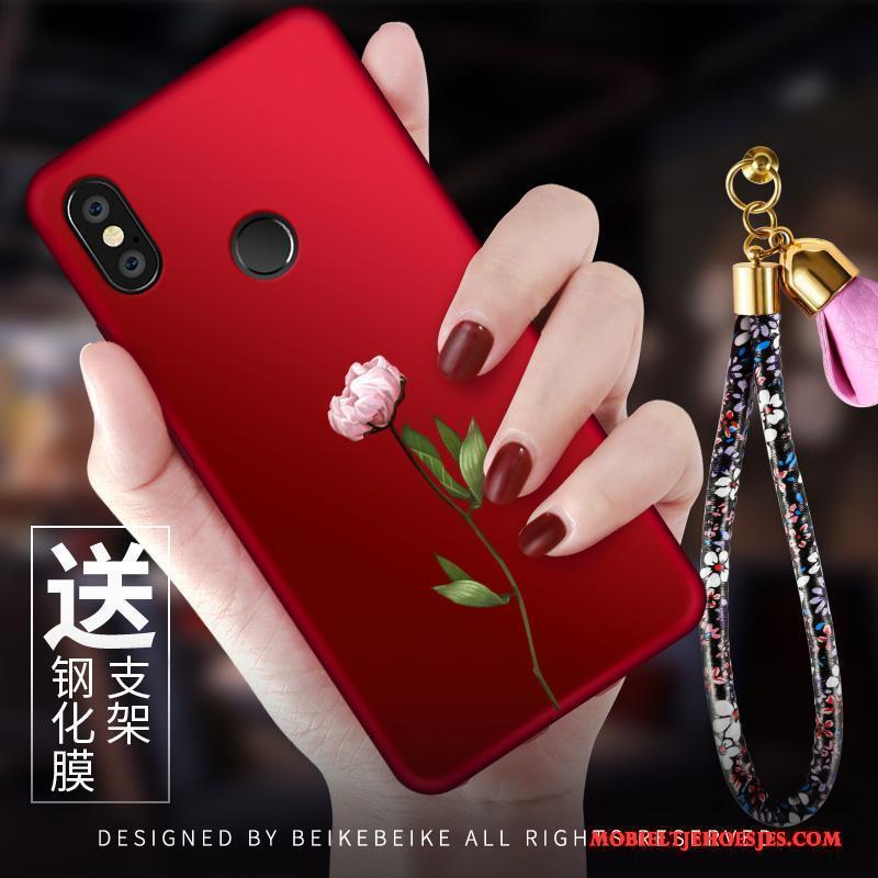 Redmi Note 5 Pro Hoesje Telefoon Siliconen Schrobben Trend Anti-fall Mini Rood