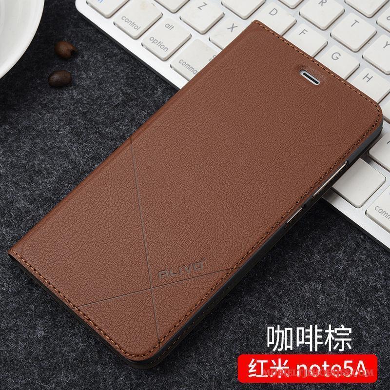 Redmi Note 5a Bescherming Anti-fall Leren Etui Bruin Hoes Mini Hoesje Telefoon