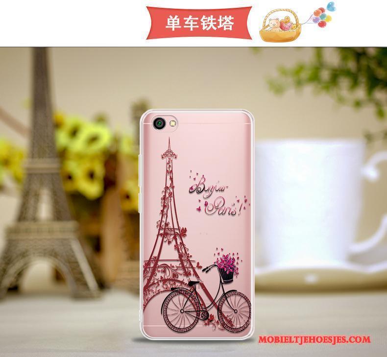 Redmi Note 5a Siliconen Anti-fall Doorzichtig Hoesje Telefoon Roze Mini Mobiele Telefoon