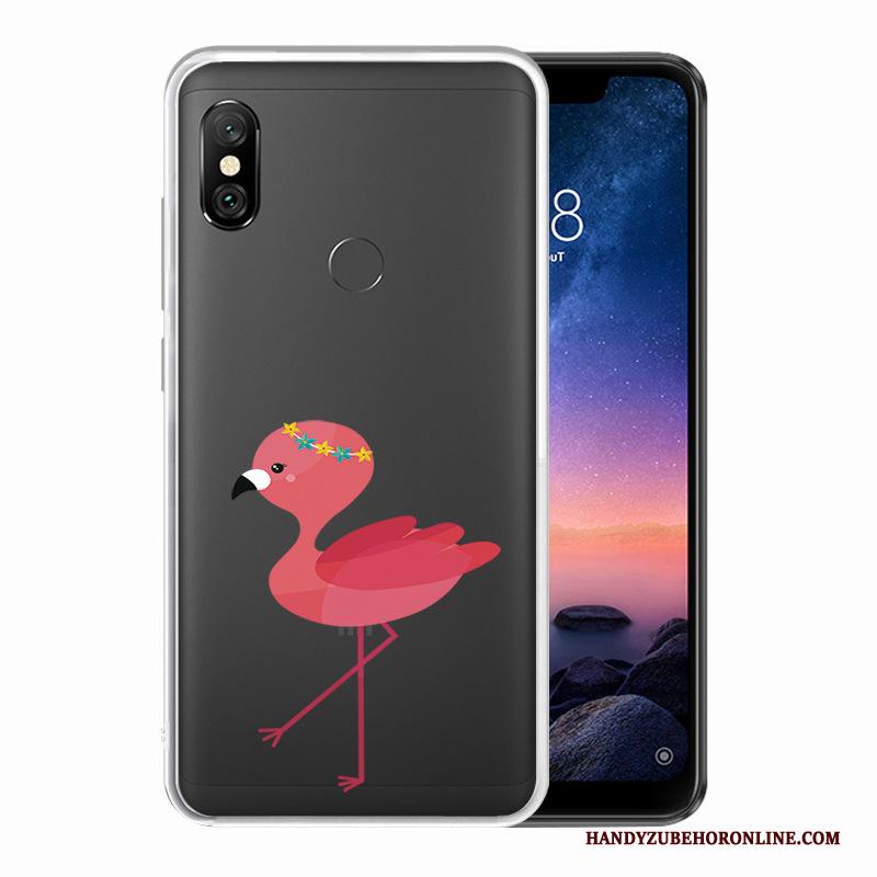 Redmi Note 6 Pro Hoes Hoesje Telefoon Mini Wit Bescherming Rood Geschilderd