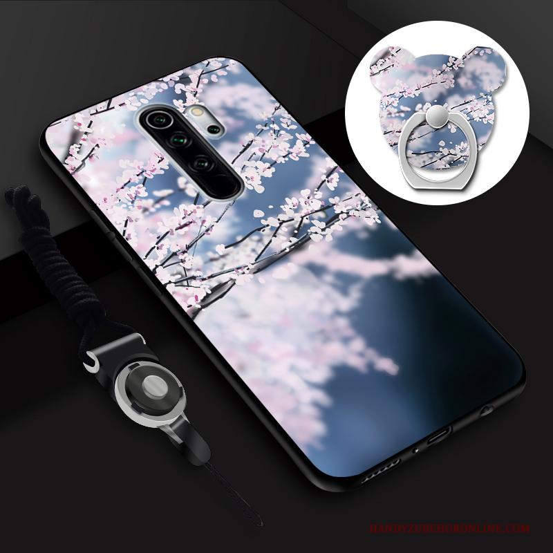 Redmi Note 8 Pro Hoesje Anti-fall Ring Hanger Spotprent Tempereren Mini Skärmskydd