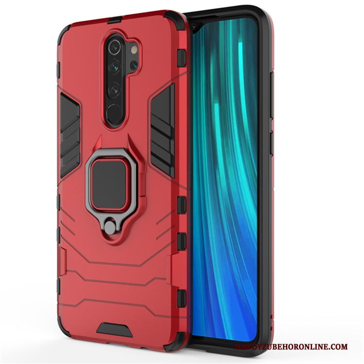 Redmi Note 8 Pro Rood Bescherming Hoesje Ondersteuning All Inclusive Ring Telefoon