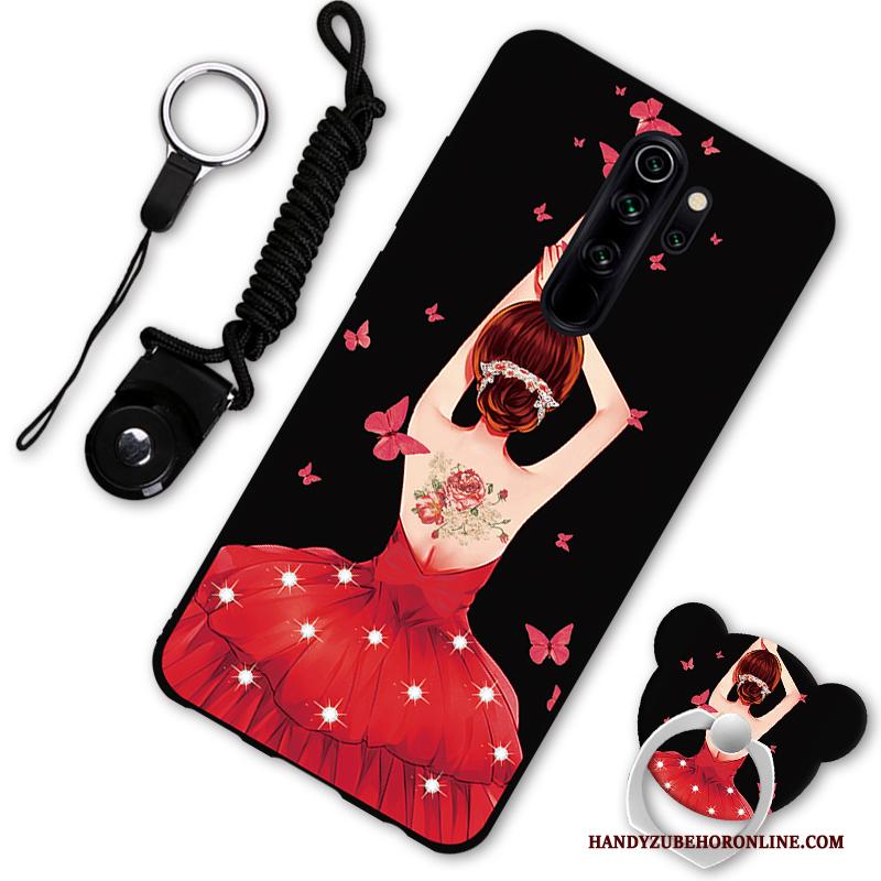 Redmi Note 8 Pro Rood Spotprent Lovers Hoesje Telefoon Ondersteuning Anti-fall Hanger