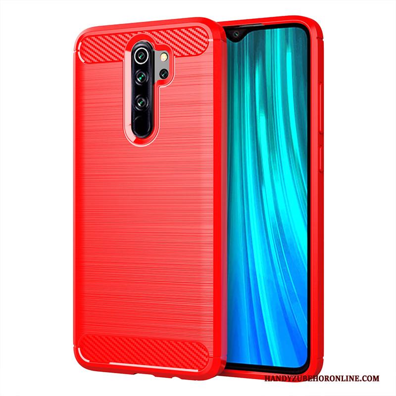 Redmi Note 8 Pro Zacht Rood Zwart Bescherming Gasbag All Inclusive Hoesje Telefoon