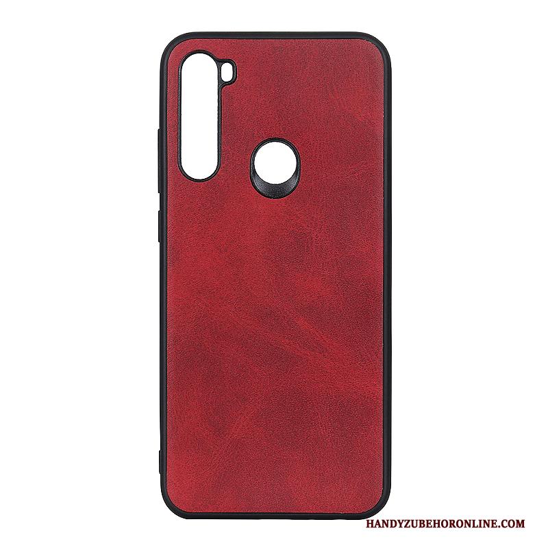 Redmi Note 8t Hoesje Telefoon Wijnrood All Inclusive Leer Hard Mini