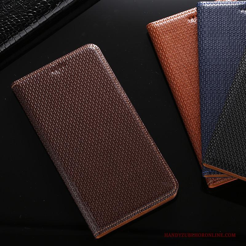 Samsung Galaxy A20s Bescherming Anti-fall Folio Bruin Hoes Hoesje Telefoon Patroon
