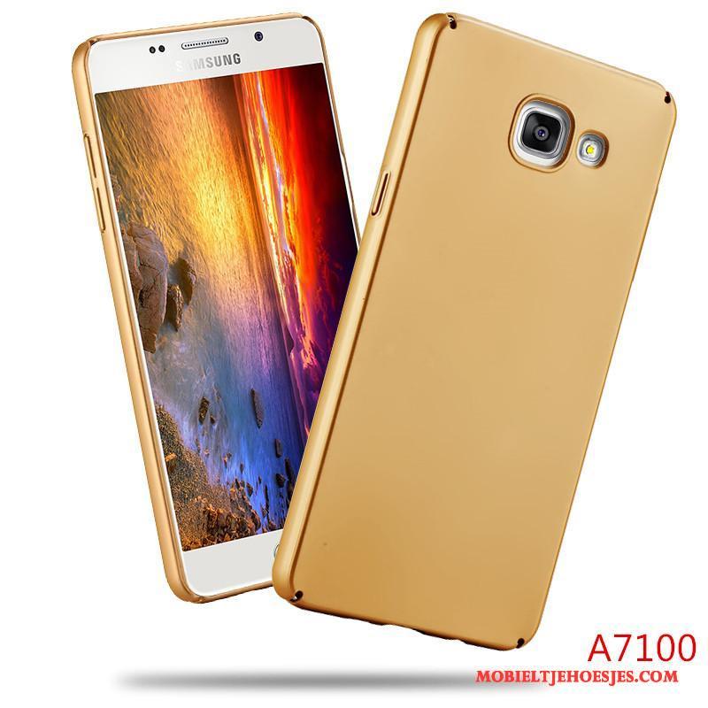 Samsung Galaxy A3 2016 All Inclusive Goud Bescherming Trend Hoesje Schrobben Telefoon