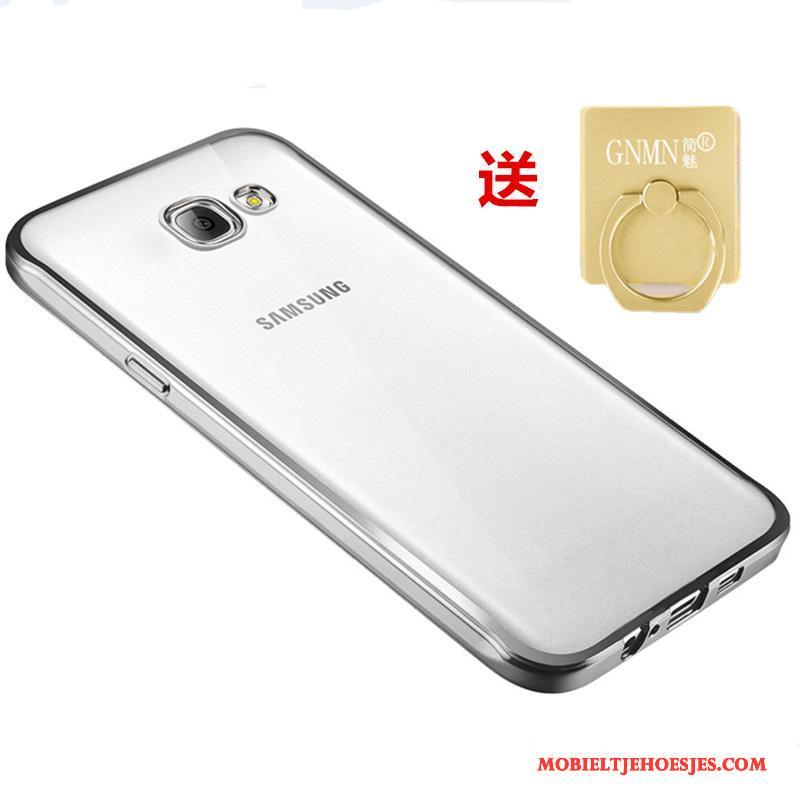 Samsung Galaxy A3 2016 Zilver Siliconen Doorzichtig Ster Hoesje Zacht Bescherming