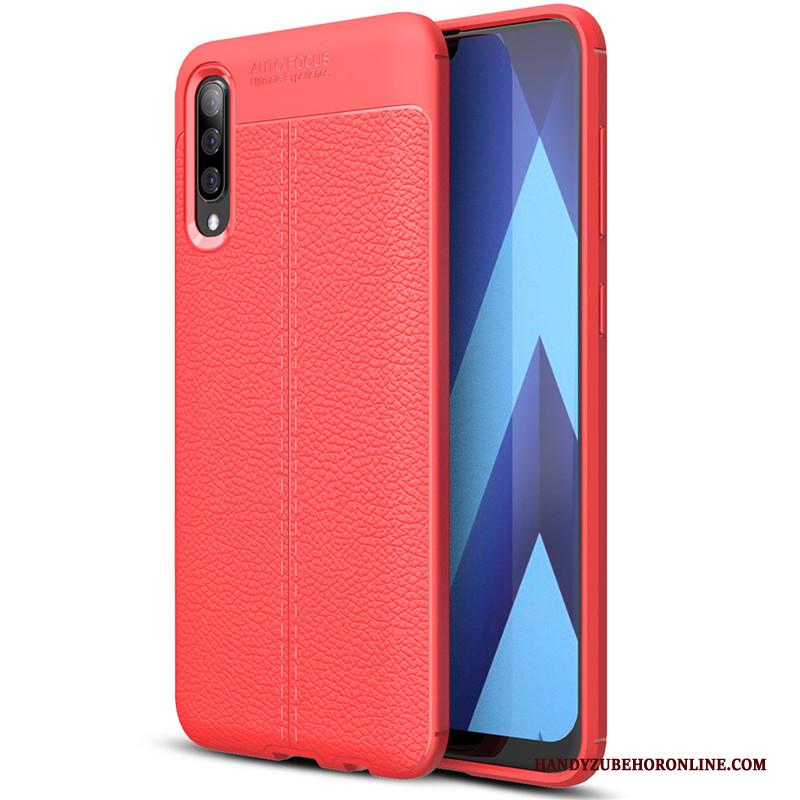 Samsung Galaxy A30s All Inclusive Hoesje Telefoon Siliconen Patroon Zacht Rood Ster