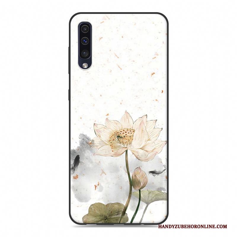 Samsung Galaxy A30s Hoesje Ster Hoes Chinese Stijl Wit Scheppend Persoonlijk Bescherming