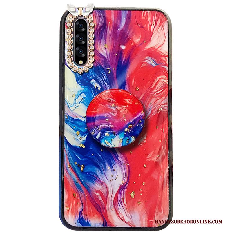 Samsung Galaxy A30s Pompom Hoesje Telefoon Groen Ondersteuning Rood Trendy Merk Bescherming