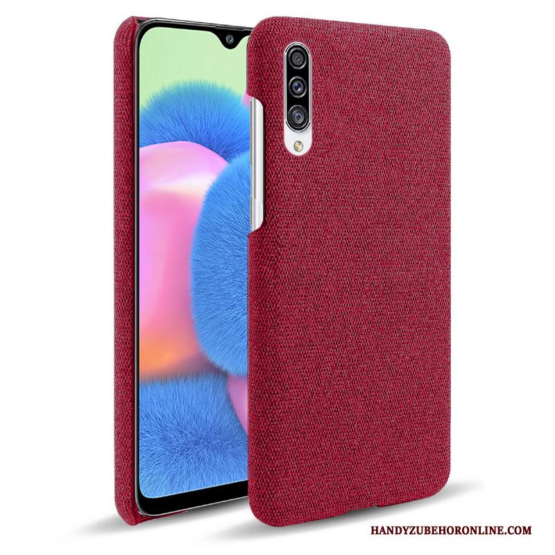 Samsung Galaxy A30s Tas Rood Hoesje Telefoon Doek Ster Bescherming