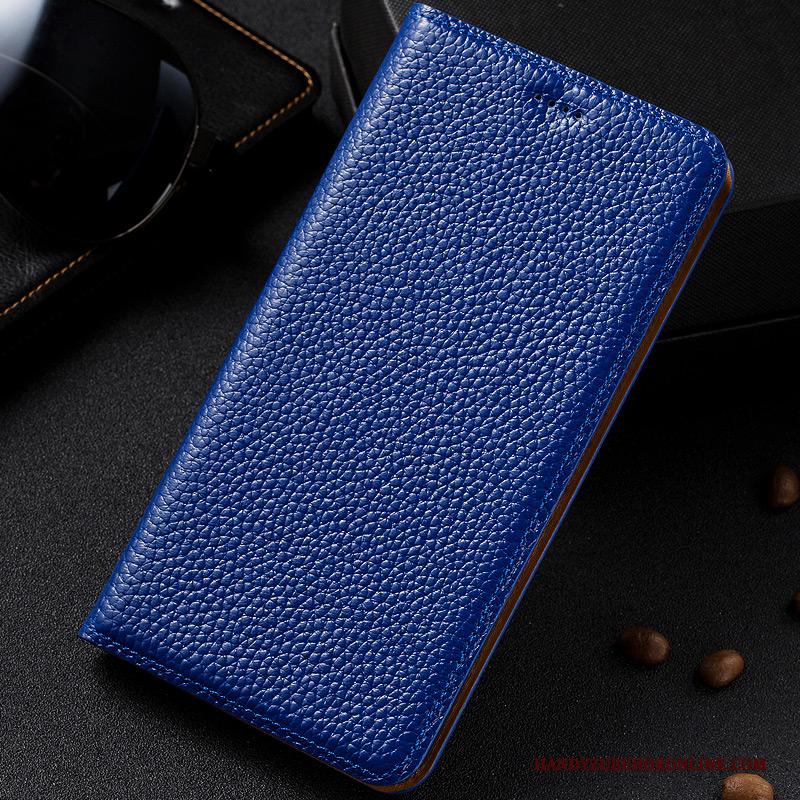 Samsung Galaxy A40 Hoesje Blauw Ster Leren Etui Mobiele Telefoon All Inclusive Anti-fall Echt Leer