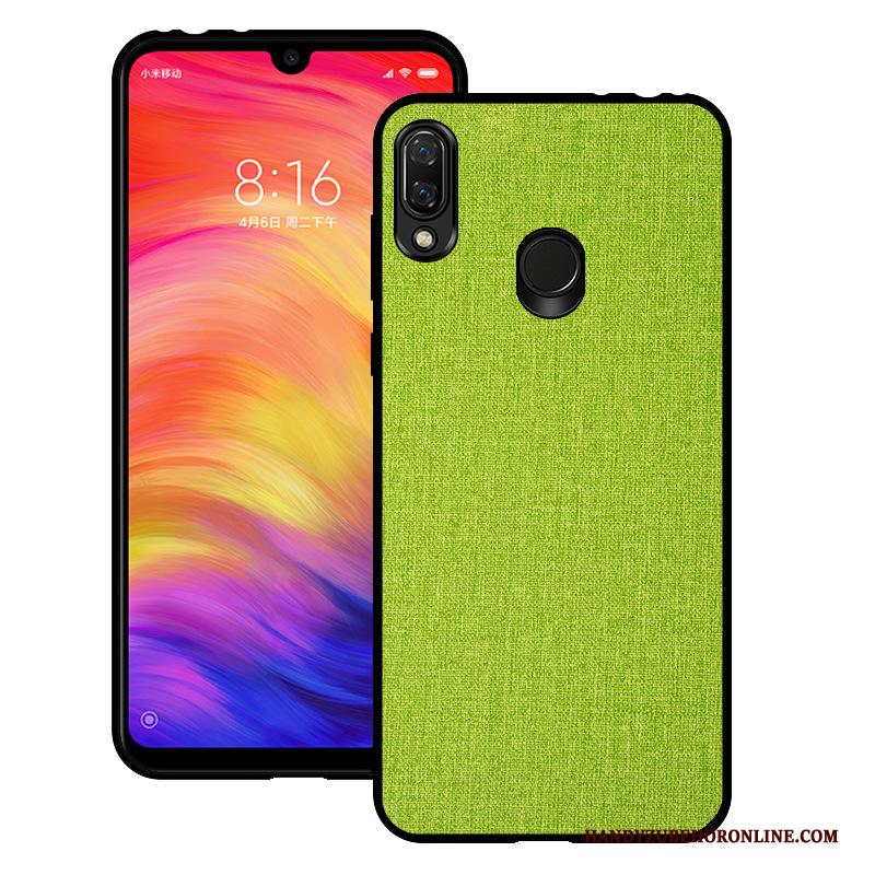 Samsung Galaxy A40 Mode Hoes Groen Effen Kleur Hoesje Patroon Telefoon