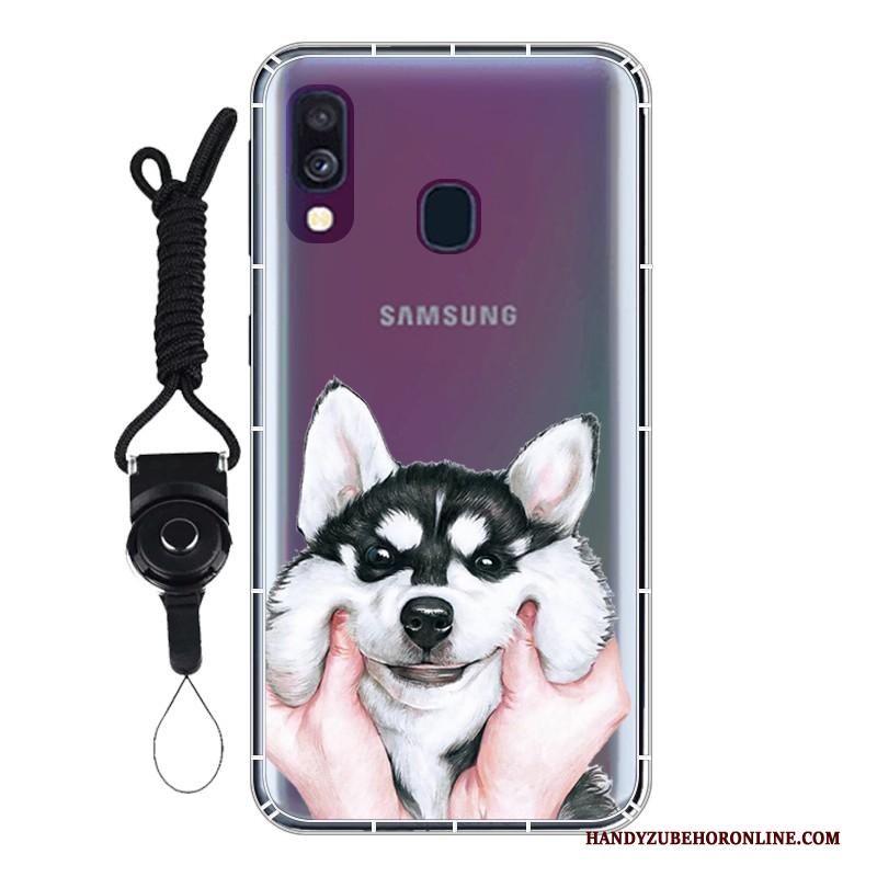 Samsung Galaxy A40 Pas Wit Hoesje Telefoon Zacht Bescherming Anti-fall