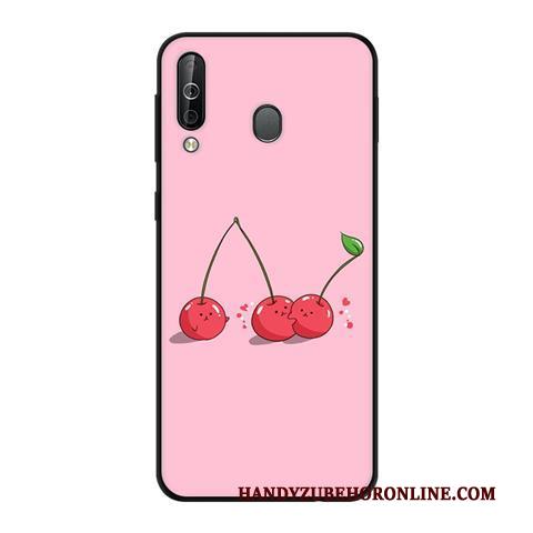 Samsung Galaxy A40s Roze Zacht Hoes Hoesje Schrobben Trend Bescherming