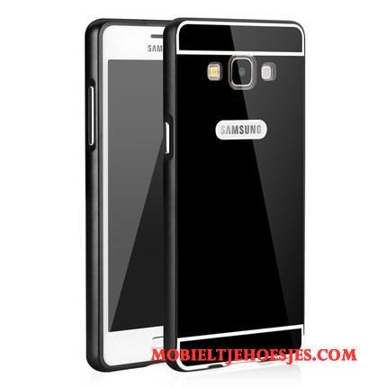 Samsung Galaxy A5 2015 Anti-fall Ster Achterklep Hoes Mobiele Telefoon Zwart Hoesje