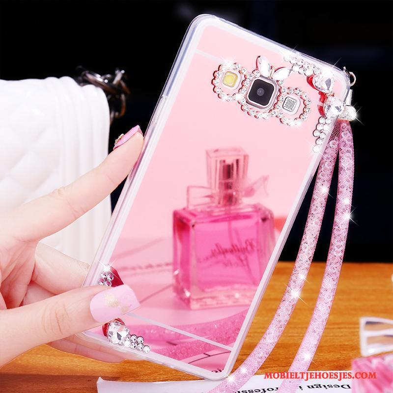 Samsung Galaxy A5 2015 Hoesje Telefoon Hanger Bescherming All Inclusive Roze Mooie Anti-fall