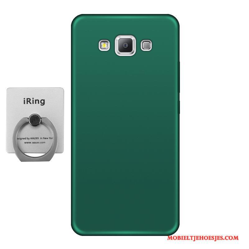 Samsung Galaxy A5 2015 Schrobben Eenvoudige Hoesje Telefoon Ster Groen Siliconen Bescherming