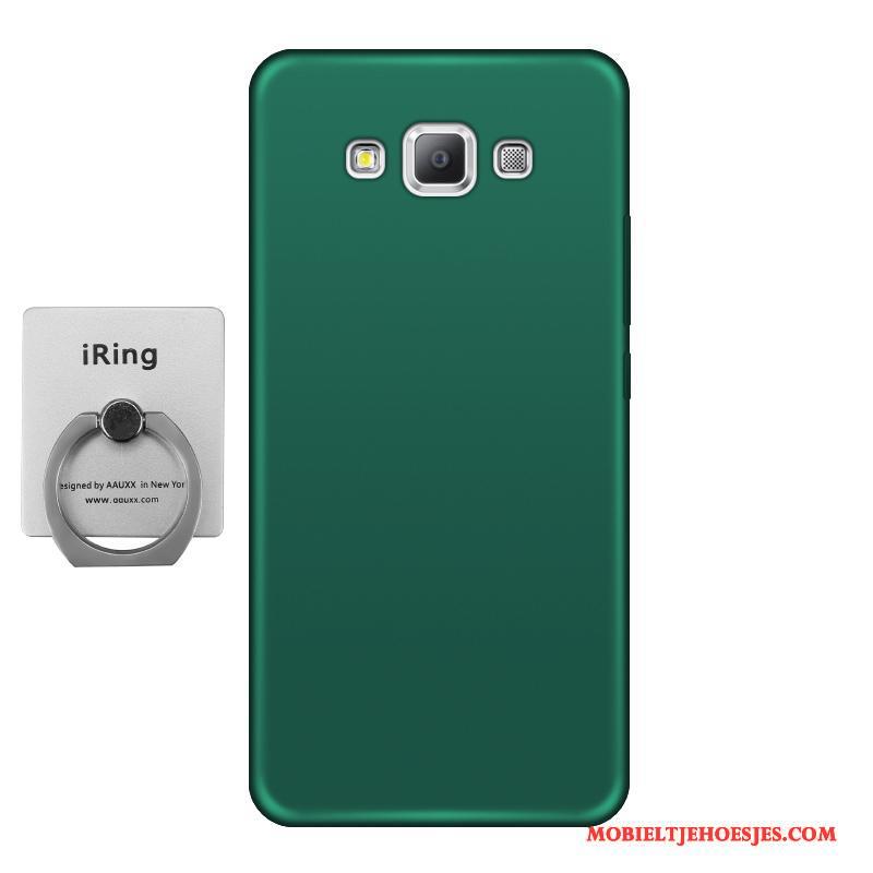 Samsung Galaxy A5 2015 Schrobben Eenvoudige Hoesje Telefoon Ster Groen Siliconen Bescherming
