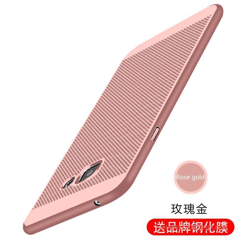 Samsung Galaxy A5 2016 Anti-fall Rose Goud Hard Ster Hoesje Telefoon Het Uitstralen Ademend