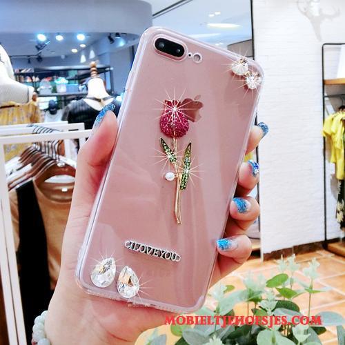 Samsung Galaxy A5 2016 Hoesje Hoes Letter Met Strass Bescherming Bloemen Roze Ster