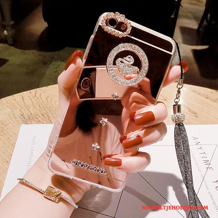 Samsung Galaxy A5 2016 Hoesje Zacht Roze Persoonlijk Met Strass Ster Spiegel Bescherming