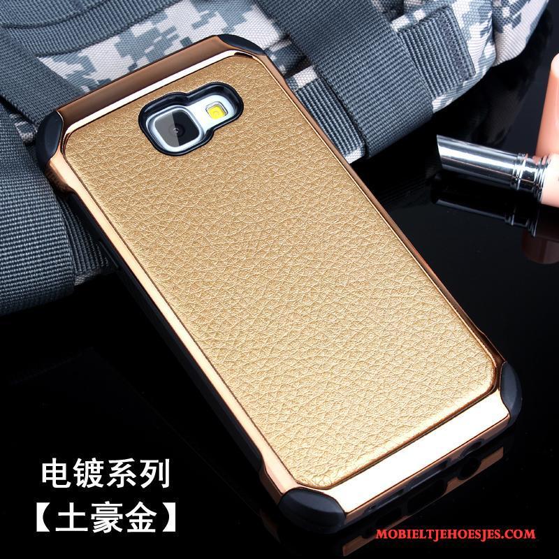 Samsung Galaxy A5 2016 Siliconen Camouflage Hoesje Telefoon Ster Goud Anti-fall Bescherming