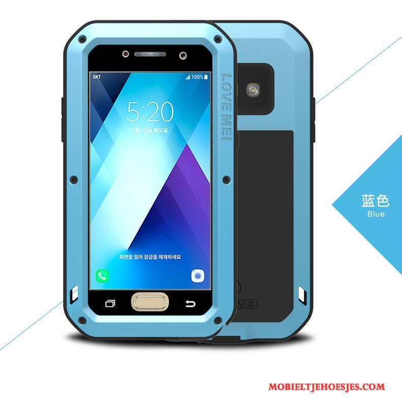 Samsung Galaxy A5 2017 Ster Metaal Anti-fall Drie Verdedigingen Hoesje Telefoon Siliconen All Inclusive